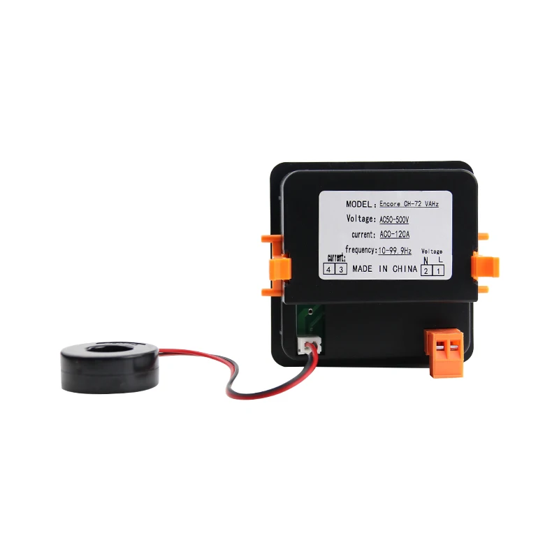 AC Current Voltage Frequency Digital Display Meter Digital Voltmeter Ammeter AC50-500V AC0-120A 10-99.9Hz