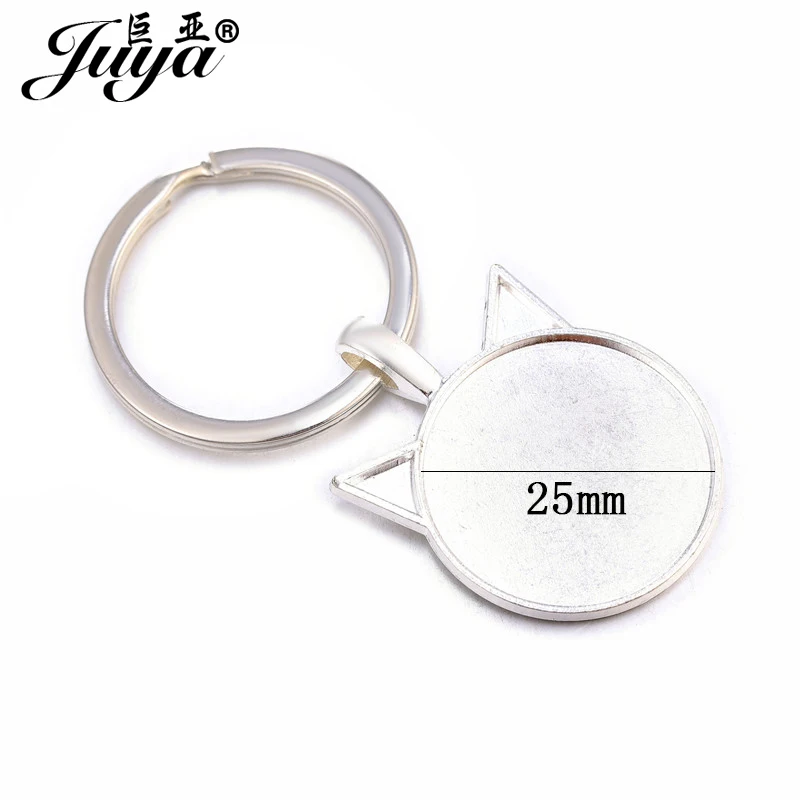 5 sztuk/partia 25mm Cabochon puste brelok wisiorek baza 2 style breloczek brelok do wisiorek DIY tworzenia biżuterii ustalenia hurtownie