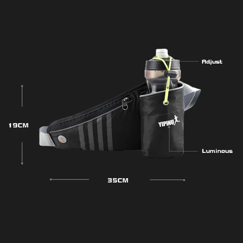 Waterproof Sports Waist Bag Running Mobile Phone Pouch Cycling Cell Phone Bag Hiking Fitness Water Bottle Pocket Gadget Holder