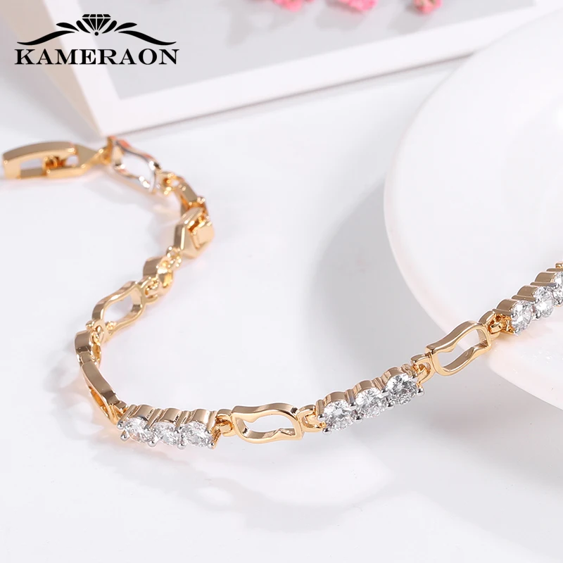 New Arrivals women fashion bracelets  with stones Shiny AAAAA CZ Crystal friendship female wrist bracelet