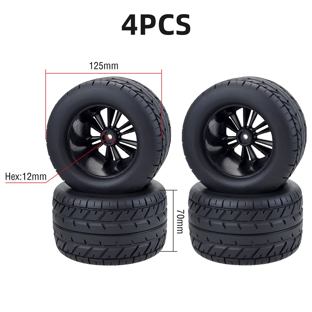 Band 12Mm Wielnaaf Wielen Voor Rc Auto 1/10 Monster Truck Off Road Traxxas Scx10 Hpi Hsp Tamiya Kyosho Wltoys Auto-Accessoires