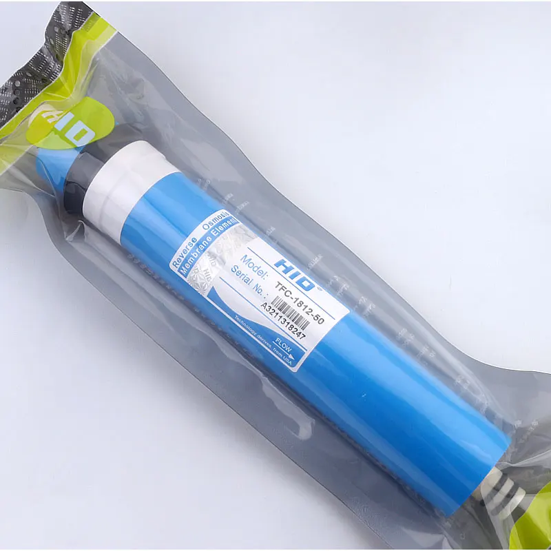 نظام التناضح العكسي للاختباء المنزلي ، 50 جرام ، 1812-50 جالونًا ، منقي المياه ، خرطوشة 1812 ، غلاف غشائي