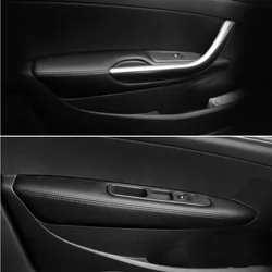 Microfiber Leather Door Armrest Cover For Peugeot 308 2009 2010 2011 2012 2013 2014 Car Interior Door Armrest Panel Cover Trim