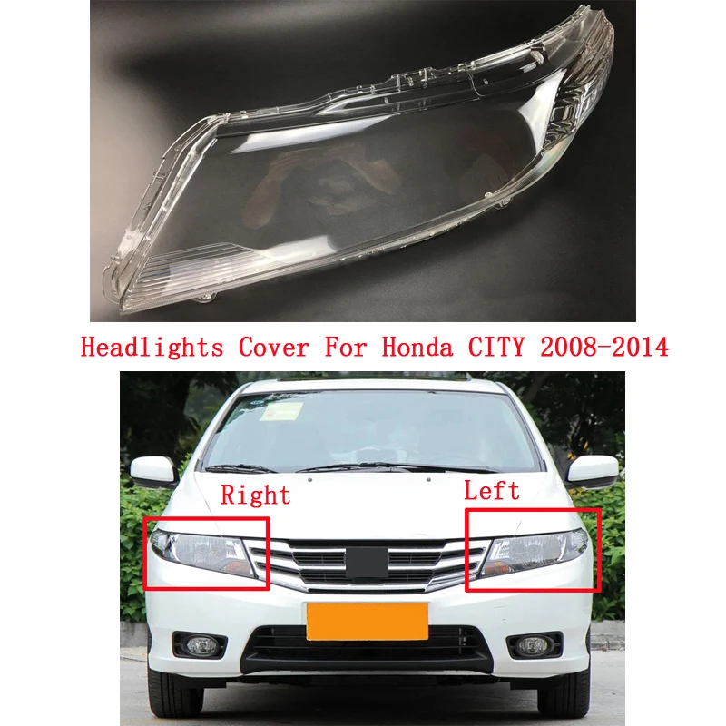 

Чехол для передней фары автомобиля для Honda CITY 2008-2014, чехол для автомобильной фары, абажур, водонепроницаемый яркий Чехол для лампы, крышка