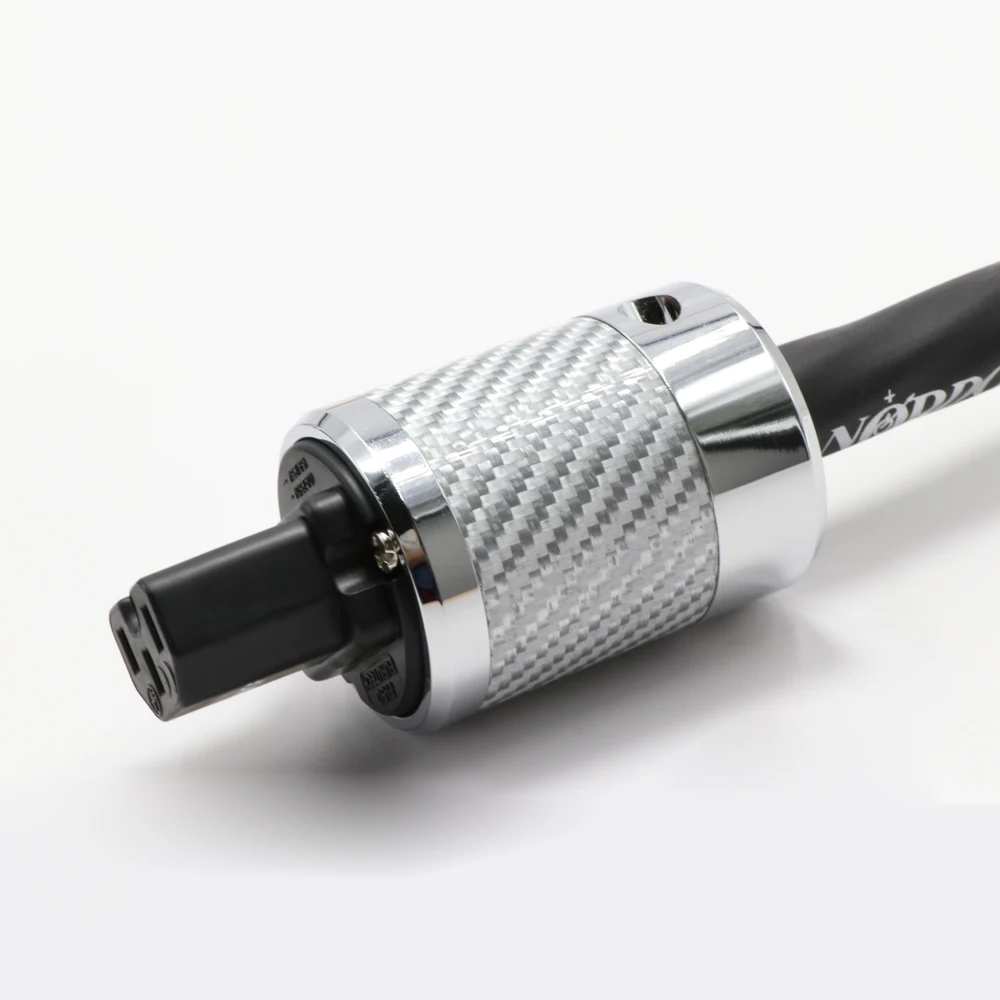 Nordost-Cable de alimentación de referencia Chapado en plata odin 7N, de alta calidad, con enchufe europeo/estadounidense de fibra de carbono