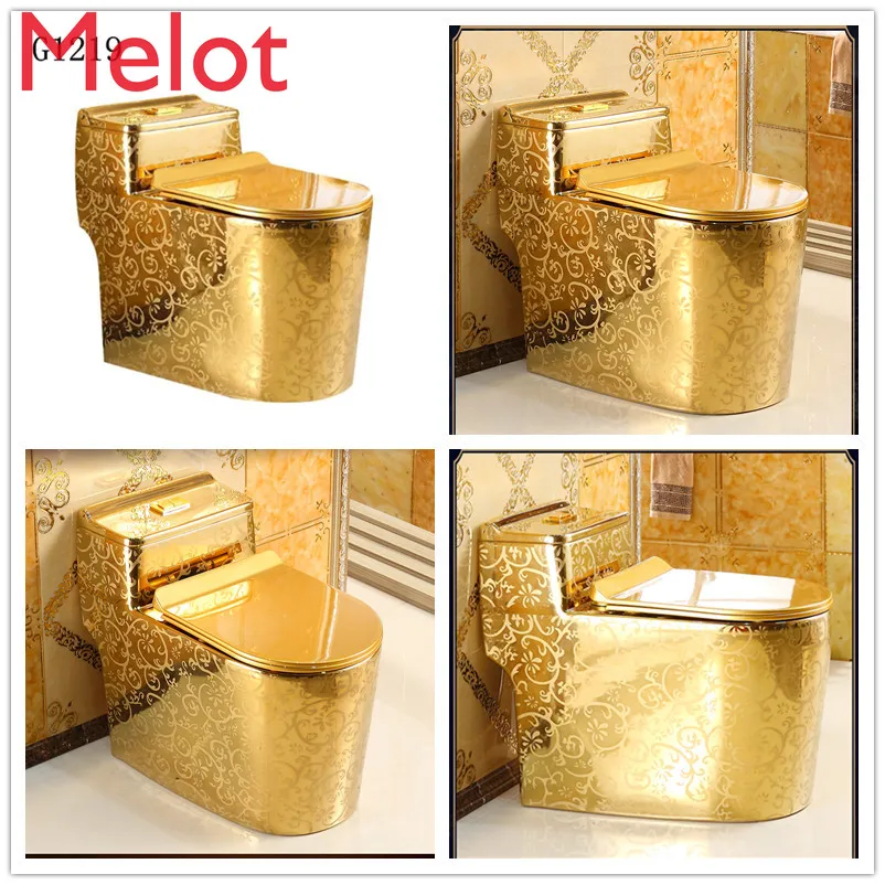 ceramic golden toilet bowl gold plated color wc toilet seat gold