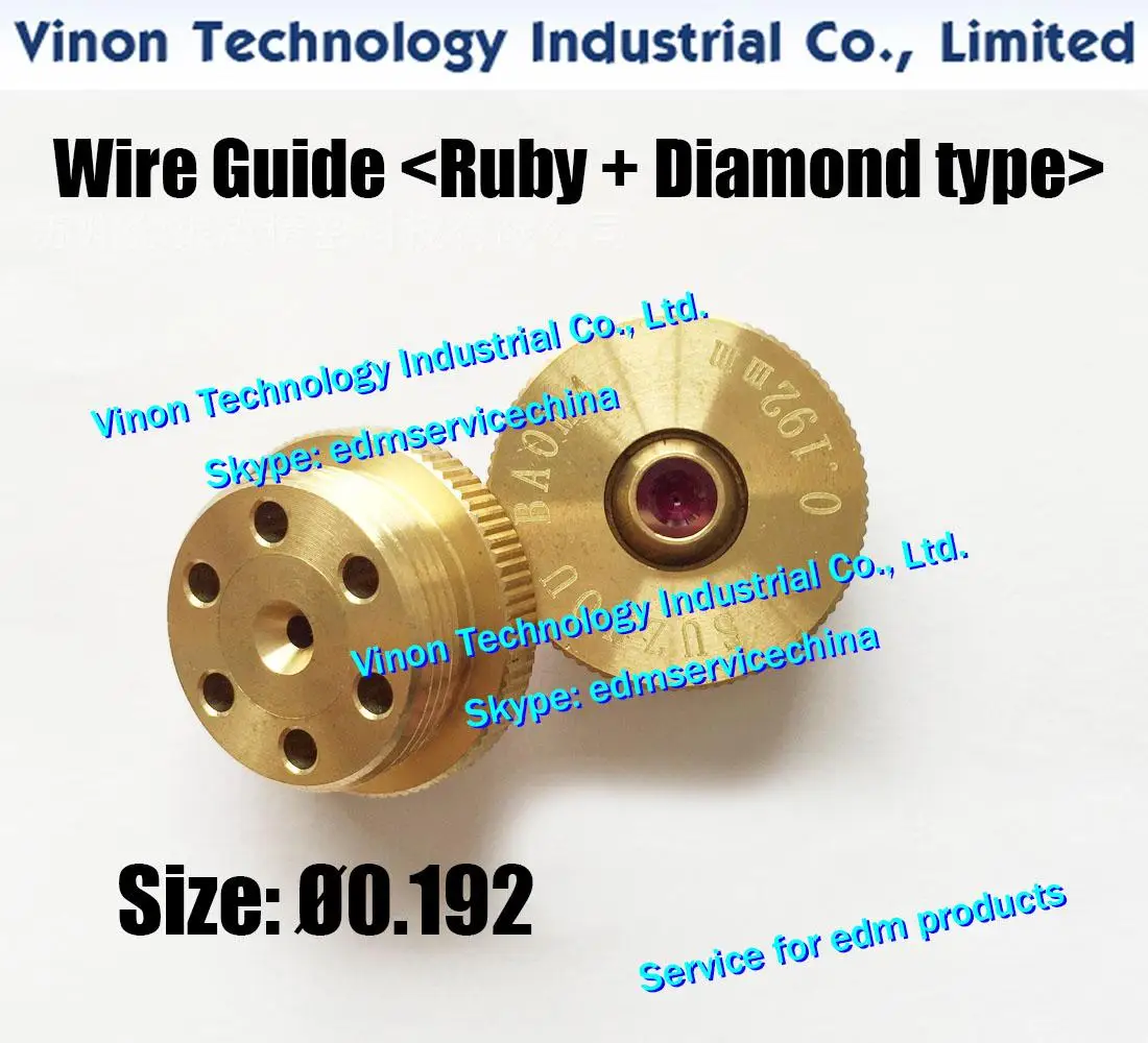 

Ø0.195mm EDM Parts Ruby Guide (Ruby+Diamond type) used for BAOMA Medium Speed Wire Cutting Machines