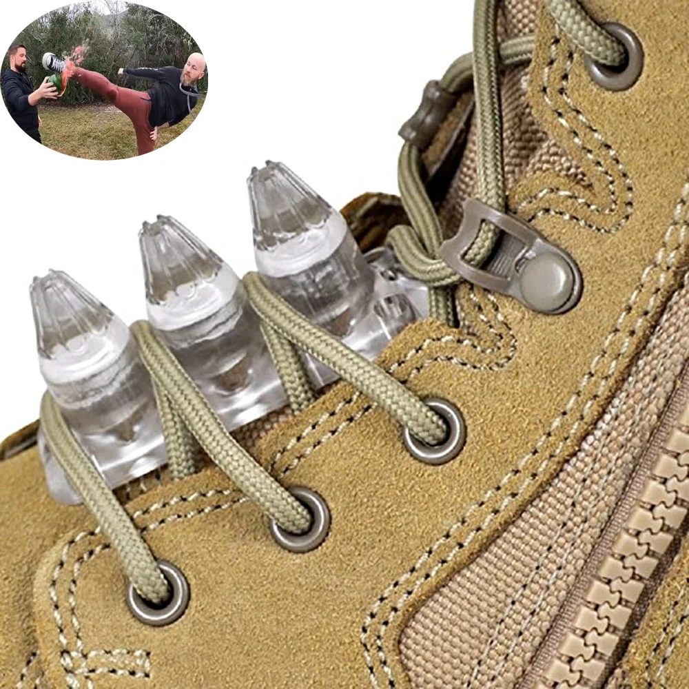 Ao ar livre edc proteção espigão de segurança em sapatos auto defesa ferramenta tática spike arma tactical boot studs sapato fivela ferramentas