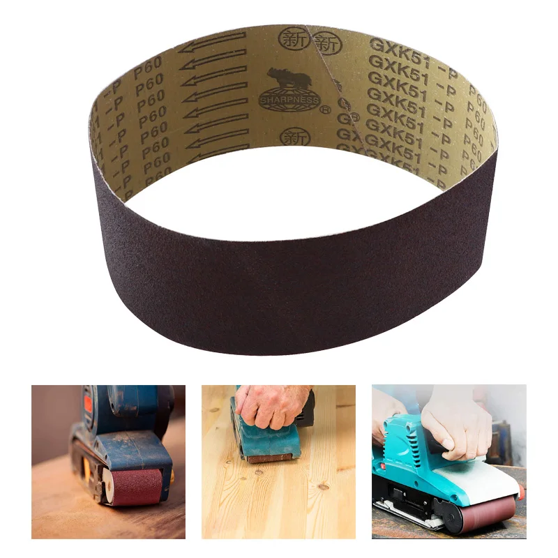 12pcs Sanding Belt 4''*24'' Alumina Sandpaper 60/80/120/240 Grit Sander Belt for Grinding Wood Metal Abrasive