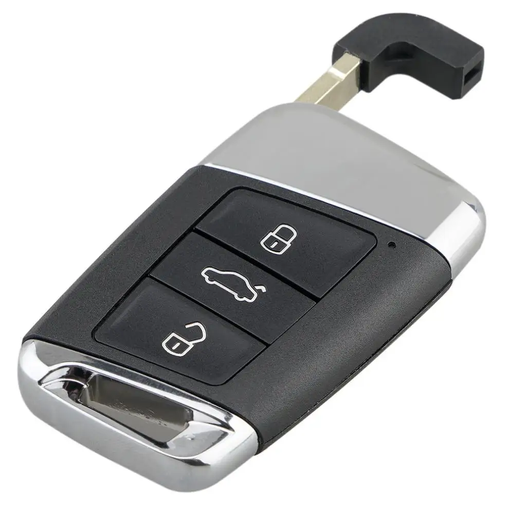 Coque de clé télécommande à 3 boutons, pliable, avec lame d'insertion, pour Volkswagen Magotan B5