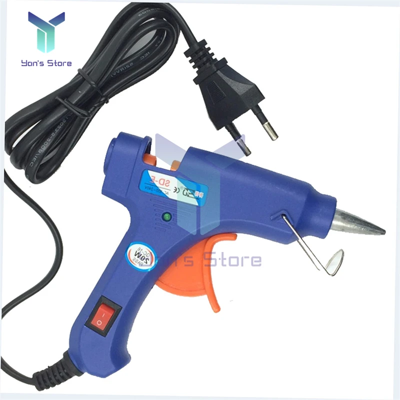 20W High Temperature Heater Hot Melt Glue Gun Repair Tool Mini Heat Gun EU/US Plug Use 7MM Hot Melt Glue Stick