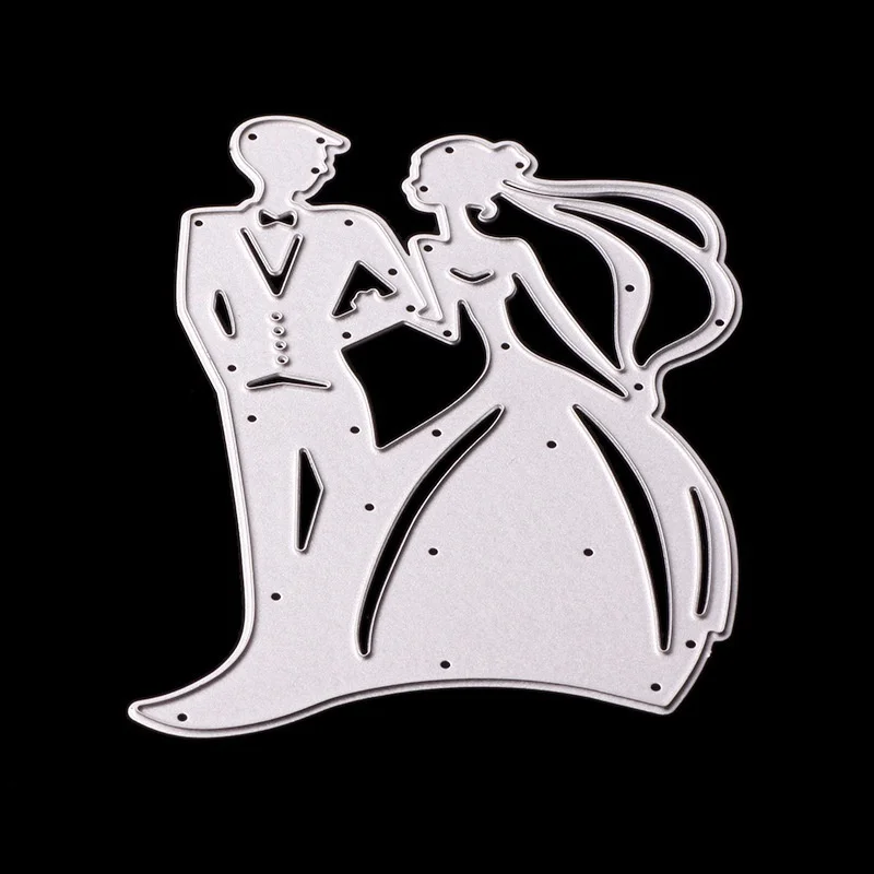 Valentine's Day Wedding Bride and Groom DIY Carbon Steel Metal Cutting Dies Snijmal En Embossing Stamps