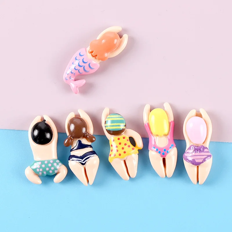 100Pcs Resin Swimmer Charms Flatback Jelly Cartoon Animal Jewelry Findings For Earrings Keychain Diy Headware Accessories