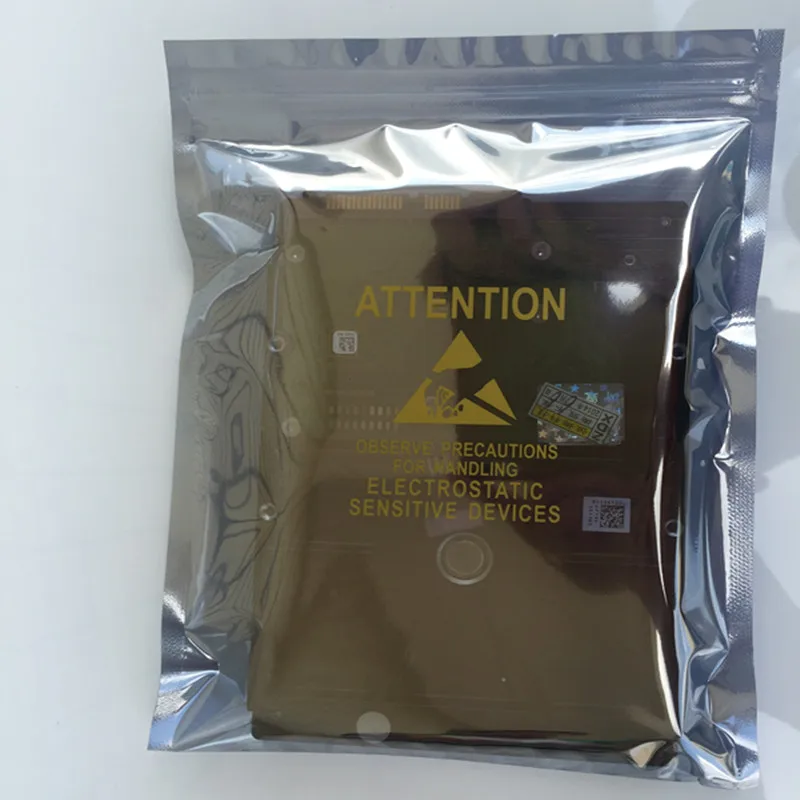 Saco zip lock de blindagem antiestática com esd impresso, embalagem antiestática, saco ziplock para eletrônicos