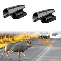 2Pcs Ultrasonic Animal Saving Wind Whistle Cars Motorcycle Deer Warning Repeller Black Whistles warn deer up to 1/4 mile away