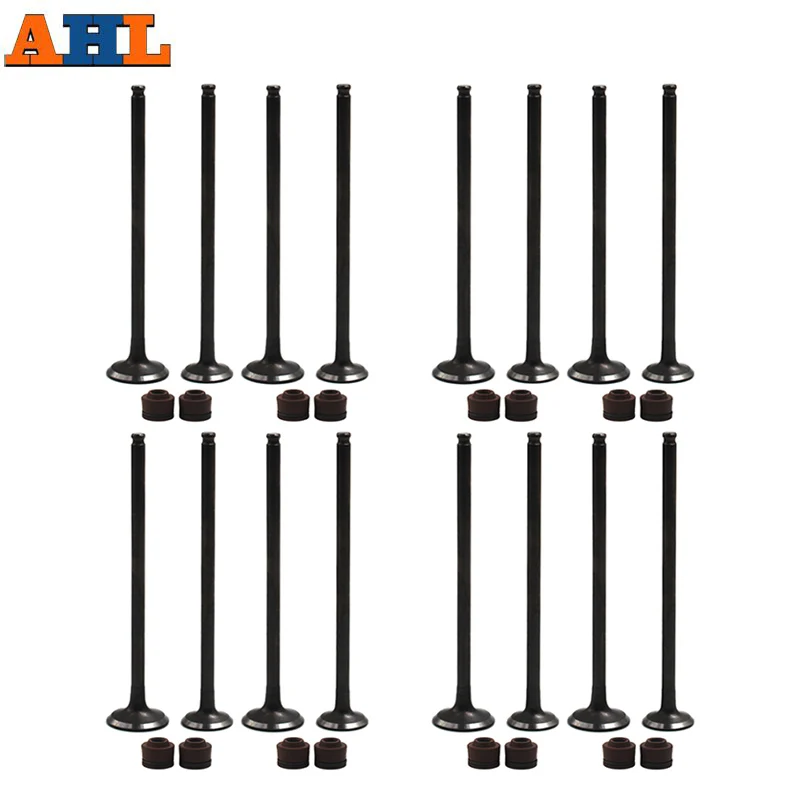 

AHL 16pcs (8 intake & 8 exhaust) Valve Stem With Free Oil Seals For KAWASAKI ZX400 ZZR400 1989-1994 ZX500 ZZ-R500 ZZR500 1990