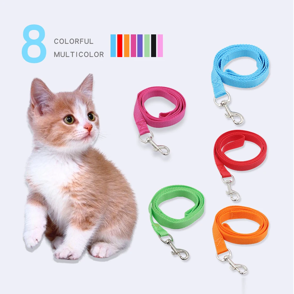 1PC 120CM Dog Cat Leash Long Escape Proof Durable Walking Leads 360 Degree Swivel Clip for Kittens Puppies Rabbit Small Animals 