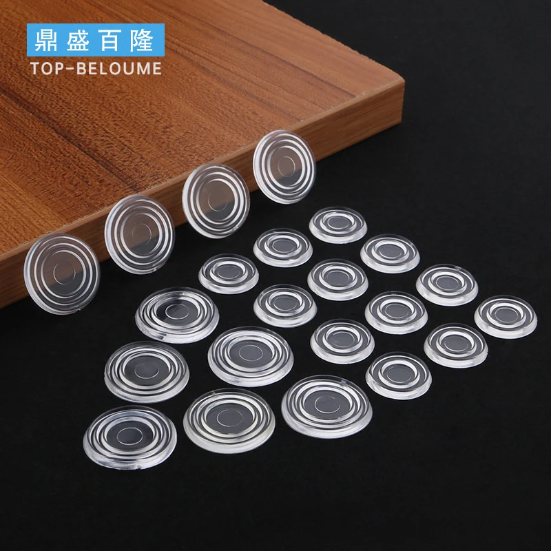 Glass anti slip gasket mahogany furniture glass tabletop anti slip insulation sucker transparent silicone rubber tea table pad