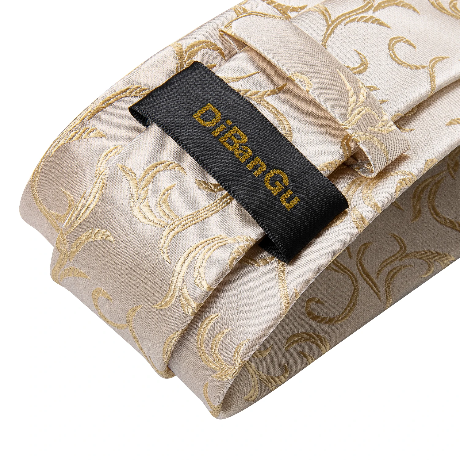 Beige Floral Herren Krawatten Taschentuch Manschettenknöpfe Hochzeit Party Krawatten für Männer Edelstahl Drachen Ring Männer Accessoires Geschenk – Detail 16