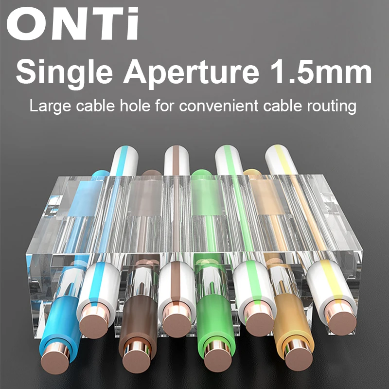 OMAY CAT7 محمية 10Gbps STP RJ45 وحدات التوصيل موصل مع شريط الحمل ، 50 أمبير مطلية بالذهب دعم 23-26AWG