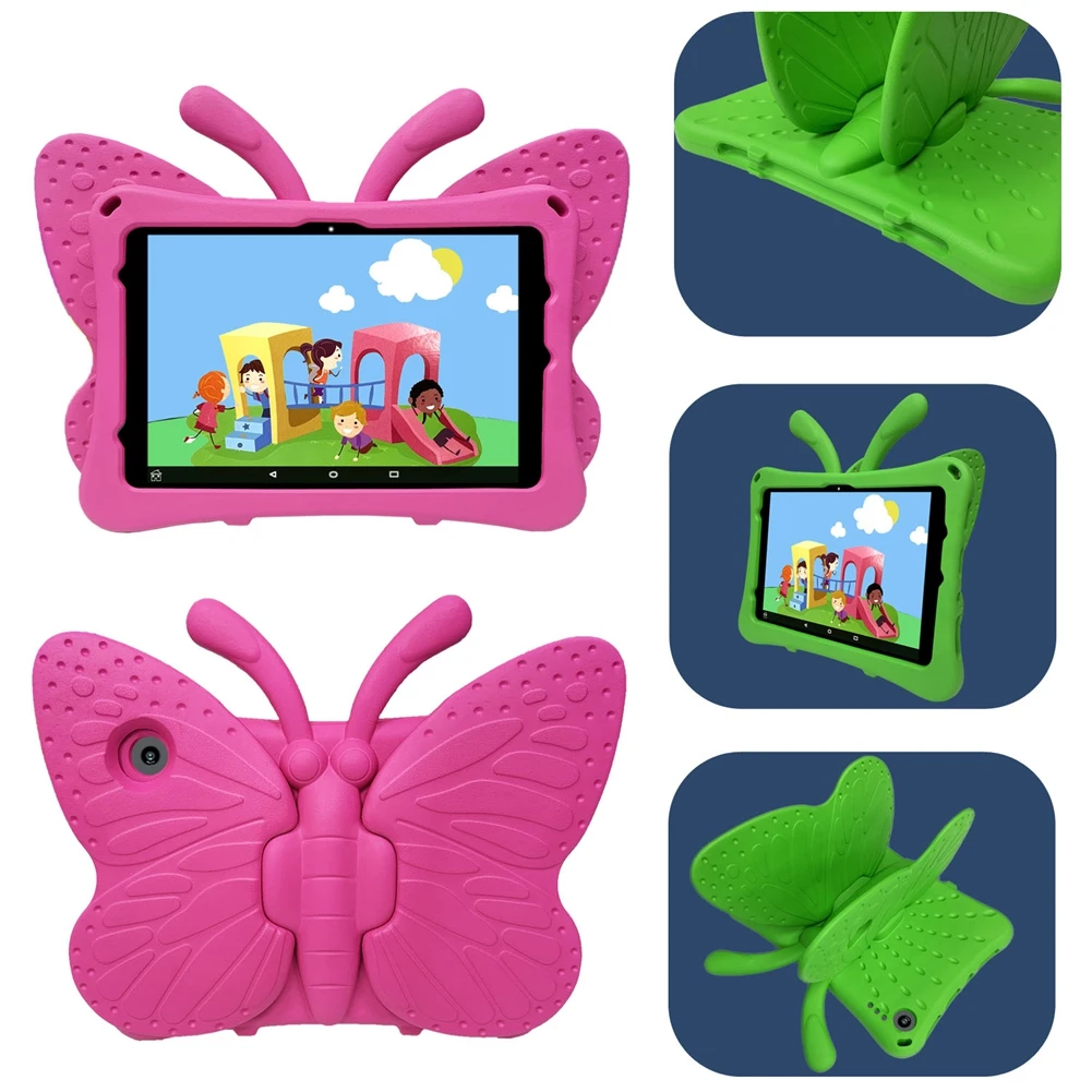 

Tablets Case For Kindle Fire HD10 2021 / HD10 Plus 2021 Cute cartoon butterfly Full body Shockproof Kids Cover Capas Para Fundas