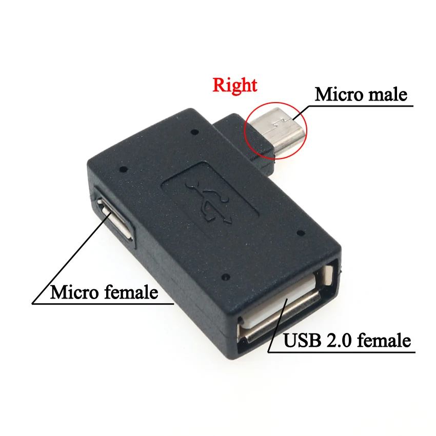 YuXi USB 2.0 Type A Female to Micro USB B Male Adapter Plug Converter USB 2.0 to Mini USB B 5 Pin Male Plug OTG connector