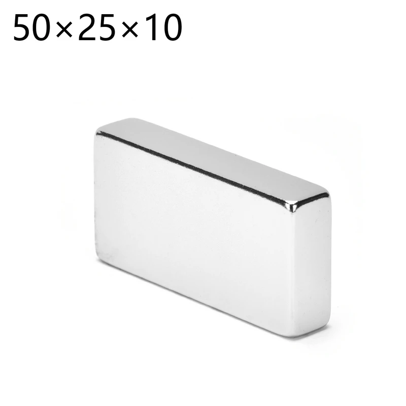 1/2/5/10/50Pcs 50x25x10 mm Neodymium Magnet 50mm x 25mm x 10mm  NdFeB Block Super Powerful Strong Permanent Magnetic imanes new