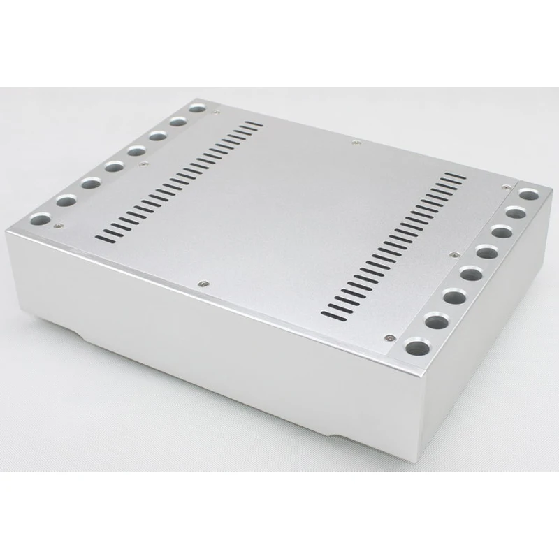 KYYSLB 270*360*86MM WA72 All Aluminum DAC Amplifier Chassis Box House DIY Enclosure with Feet Screws Amplifier Case Shell