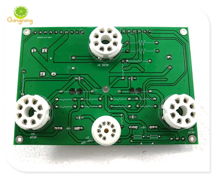 6N1 6P3P replaceable 6L6 kt66 EL34 6Wx2 stereo power amplifier board without gall PCB filament AC is 3.15v-0-3.15V