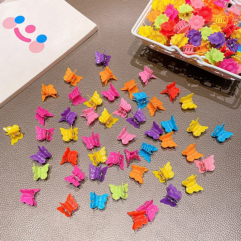 20 Pcs/Lot Butterfly Small Hair Clips Claw Baby Girls Cute Candy Color Flower Bear Hair Clip Children Hairpin Hair Accessories