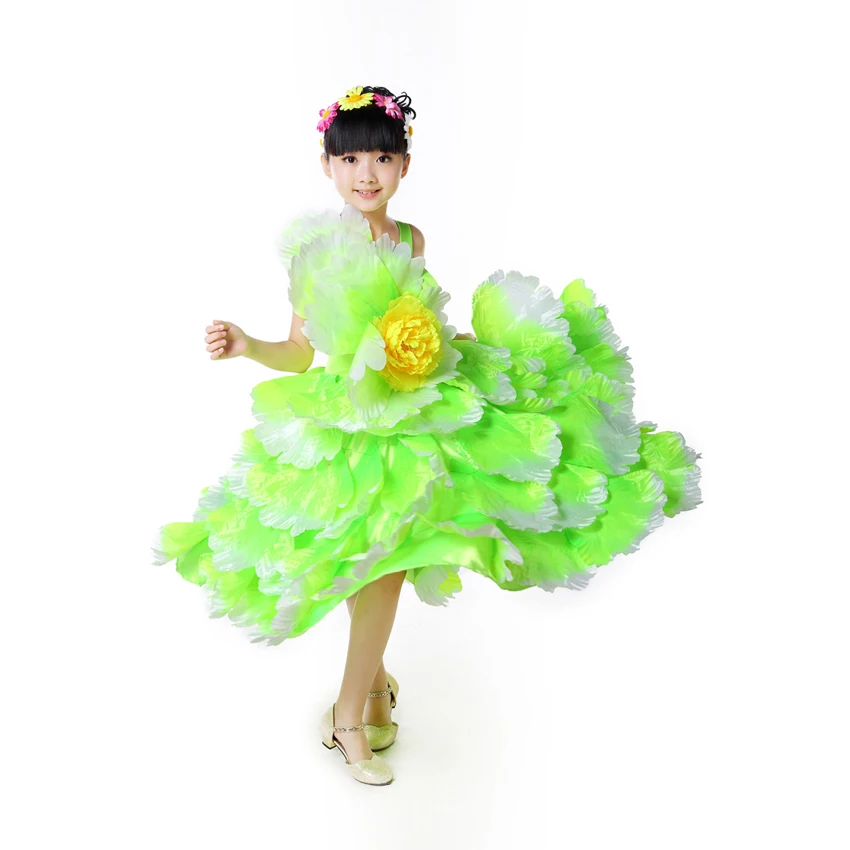 6 Kleuren Joodse Gypsy Stijl Kinderen Meisjes Spaanse Flamenco Jurk Ruffle Bloemen Vintage Elegent Bruiloft Slijtage Dans Jurk