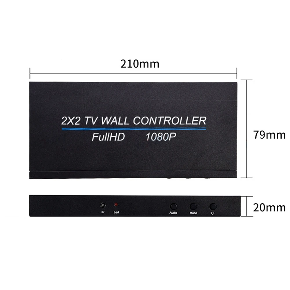 

New 2X2 Video Wall Controller EU 1 Input 4 Output 2X1/3X1/4X1/1X2/1X3/1X4 TV Processor Images Stitching US/UK Plug