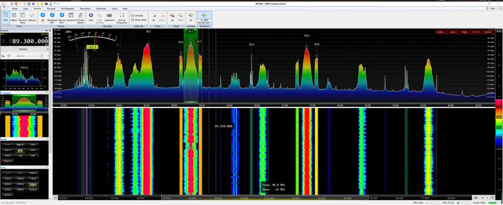 Odbiornik radiowy ADC SDR 1KHz-1800MHz 16-bitowa szerokopasmowa stacja radiowa 32mhz HF UHF VHF