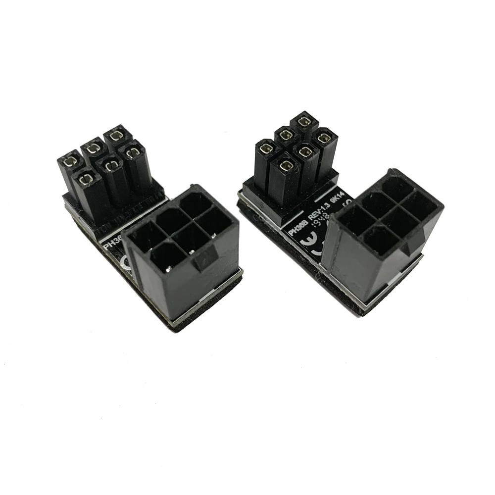 ATX 6pin / 8Pin weibliche zu 6pin / 8pin männlichen 180 grad abgewinkelt power adapter für desktop-grafikkarte