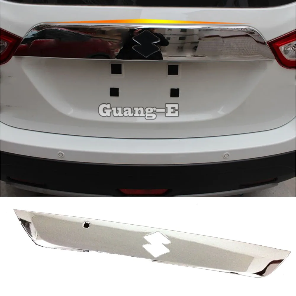 

Car Styling Rear Back Bumper Cover Wrap License Trim Frame Cover Sticker Panel For Suzuki S-Cross Scross SX4 2017 2018 2019 2020