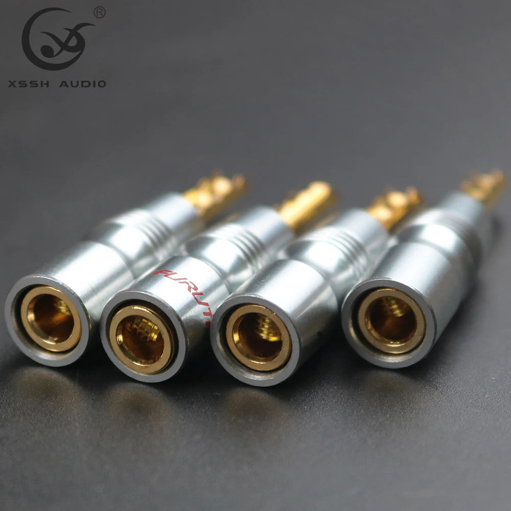 8 Chiếc Chuối Cắm YIVO XSSH OEM ODM Tự Làm Bằng Đồng Mạ Vàng Phosphor Bronze 24K Video Âm Thanh Loại Bắt Vít loa Phích Cắm Kết Nối Jack Cắm