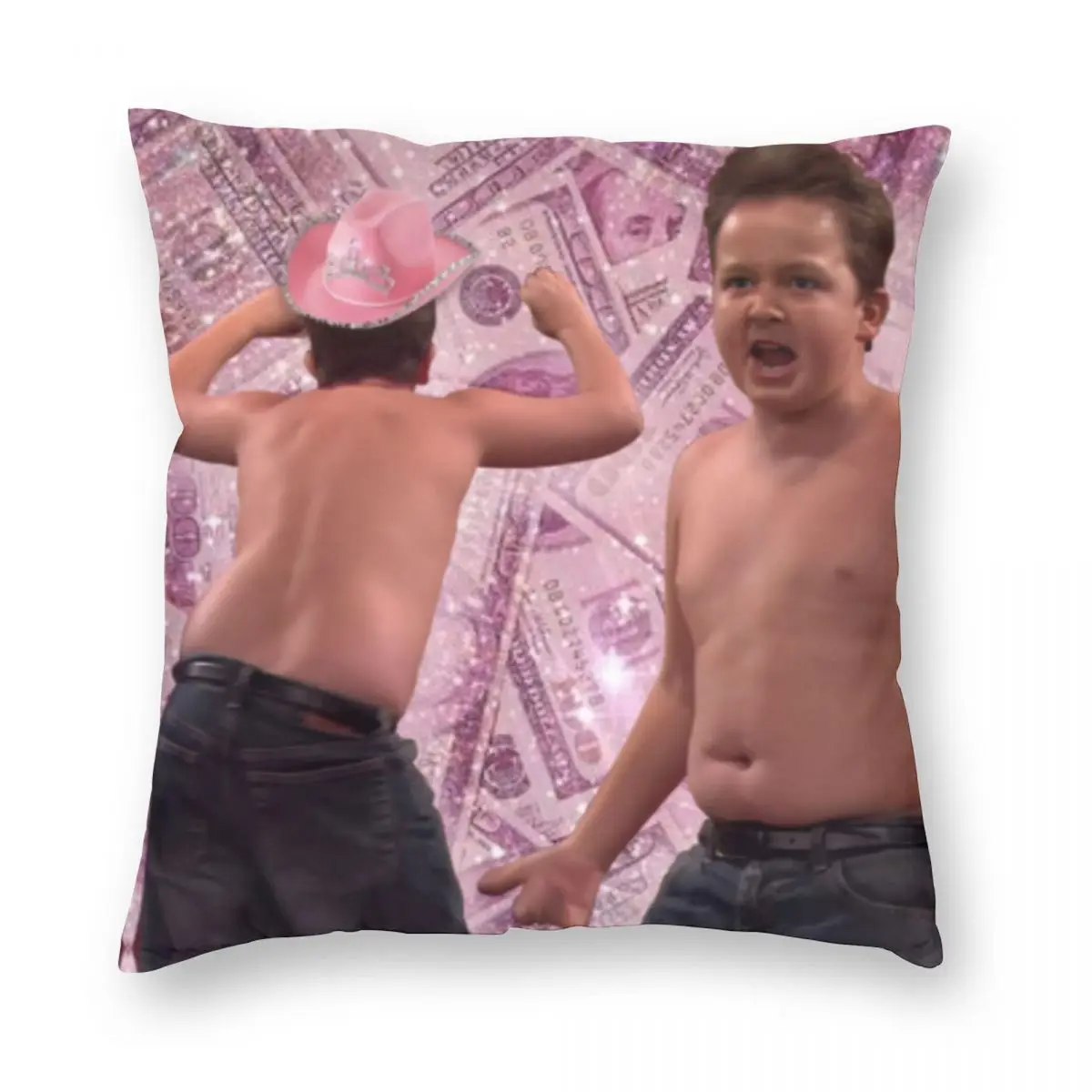 Gibby Party Energy Square Pillowcase Polyester Linen Velvet Creative Zip Decor Pillow Case Home Cushion Case