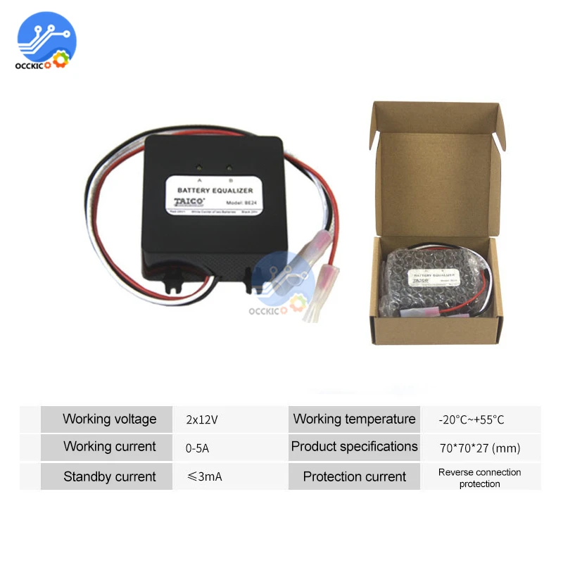 24V พิเศษ Equalizer แบบขนานแบตเตอรี่ Balance ตะกั่วกรดแรงดันไฟฟ้า Balancer BE24 Regulators ของตกแต่งงานปาร์ตี้