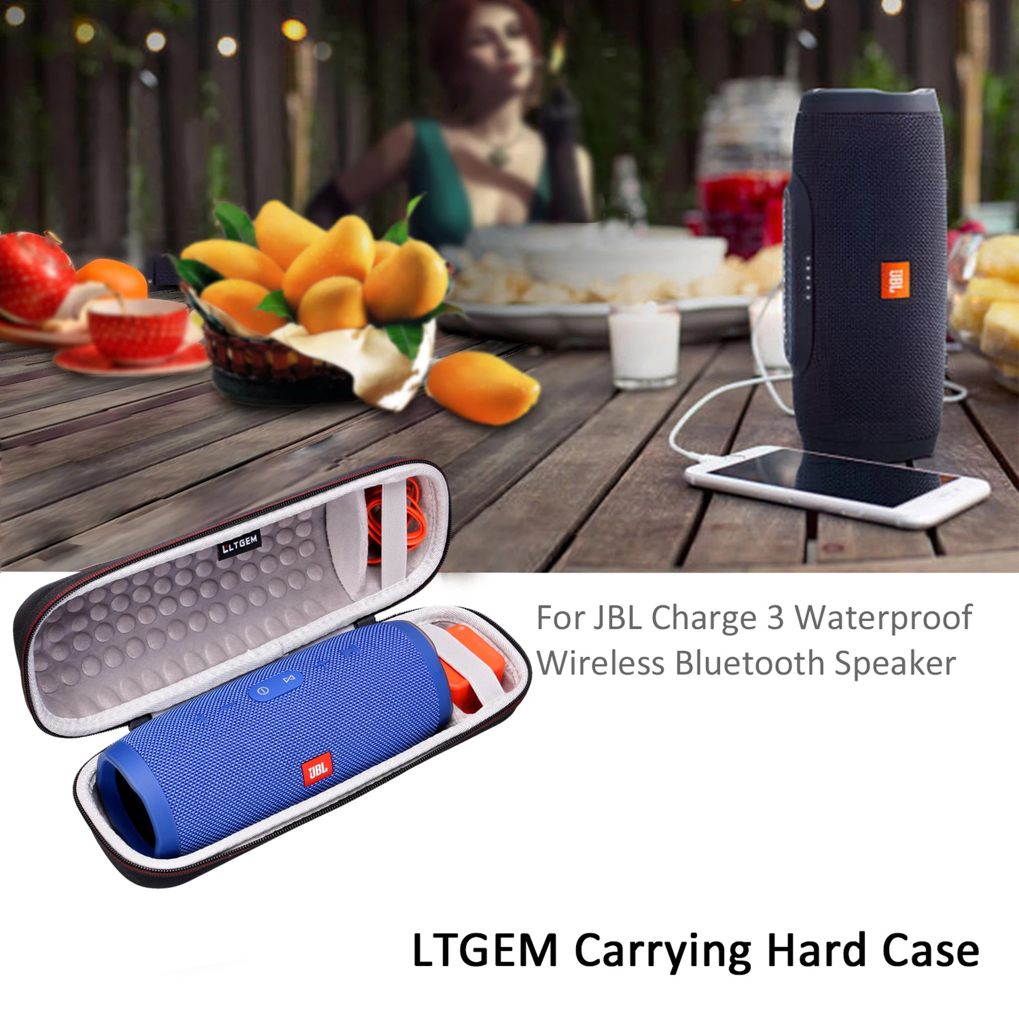 

LTGEM EVA Hard Case for JBL Charge 3 Waterproof Wireless Bluetooth Speaker