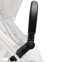 Universal Baby Stroller Armrest Bumper Bar Handle Crossbar Accessories for 95% Prams Black PU Leather High Quality