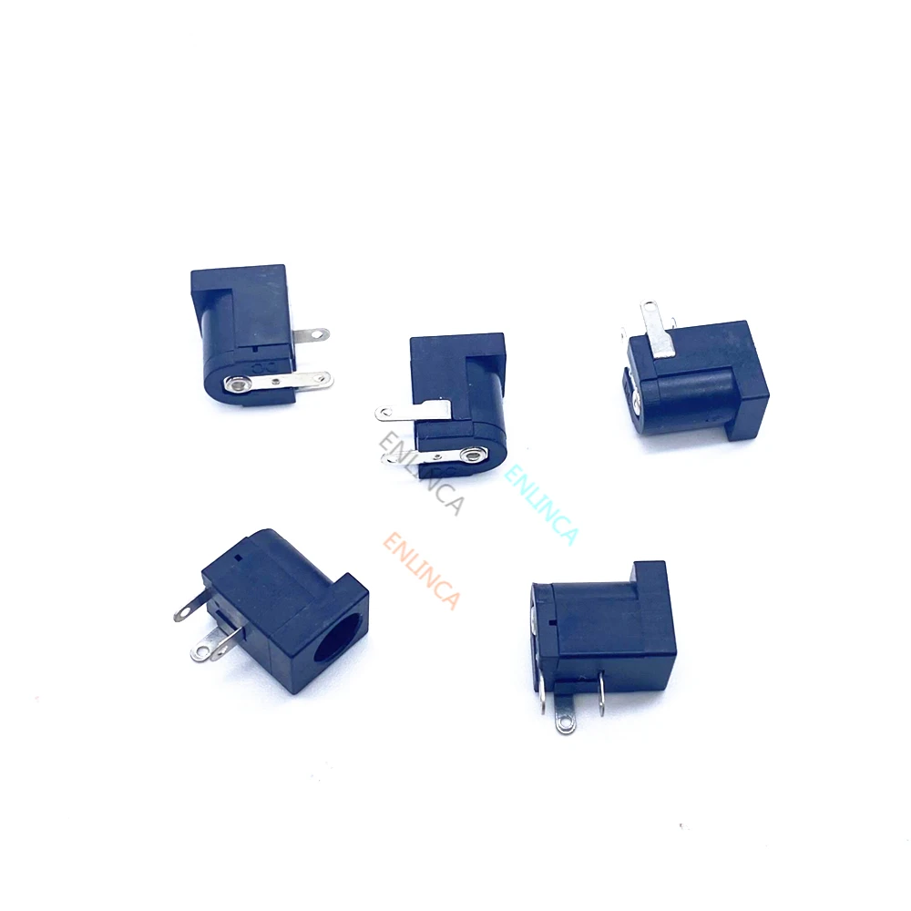 10pcs DC-005 DC Power Jack Socket Connector DC005 5.5*2.1mm 2.1 socket Round the needle black color