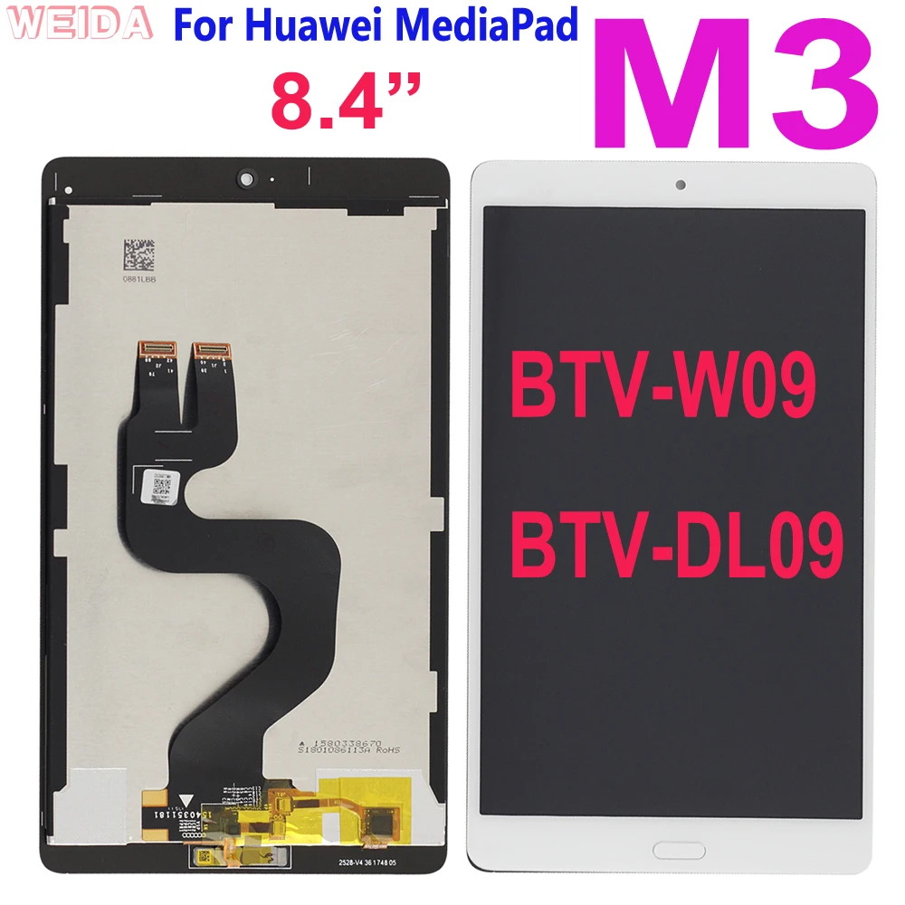 

ЖК-дисплей 8,4 дюймов для Huawei MediaPad M3 BTV-W09, ЖК-дисплей с сенсорным экраном и дигитайзером в сборе для Huawei MediaPad M3, оригинал