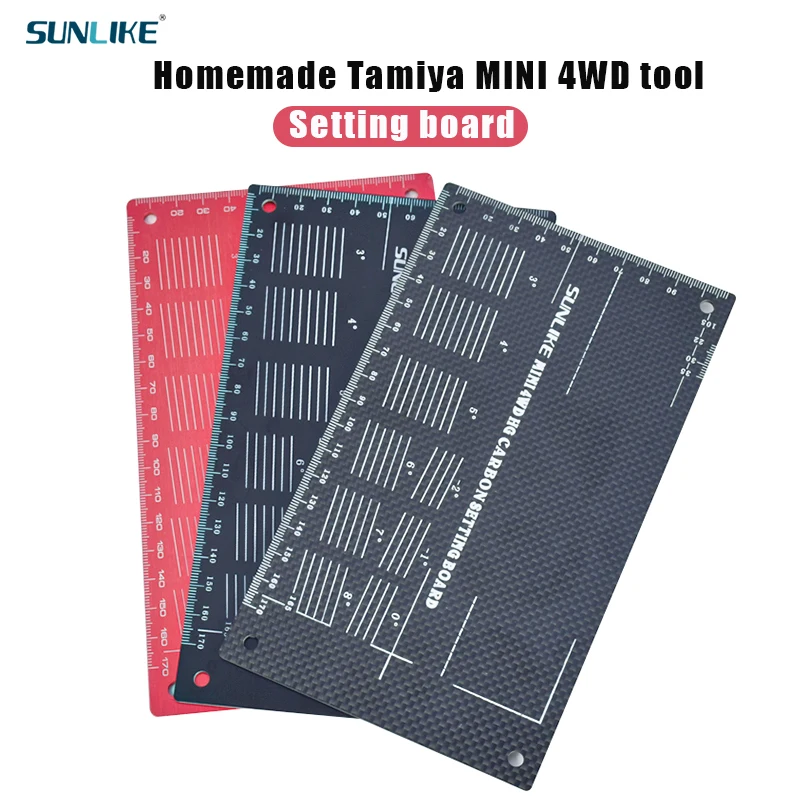 2mm HG Carbon Fiber Board/Glass Fiber/Aluminum Alloy Self-Made Tamiya Mini 4wd Tool Setting Board Used To Test Car Length Width