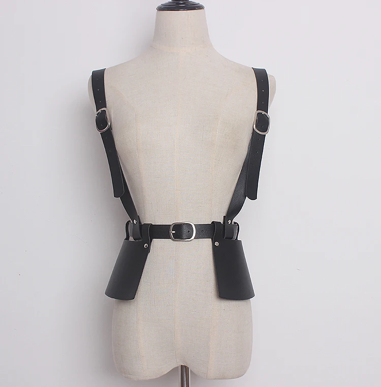 

Women's runway fashion PU leather black vest Cummerbunds female Dress Corsets Waistband Belts decoration wide belt TB1383