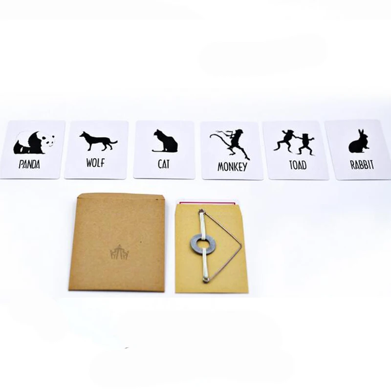 Animal Prediction Danger Card Magic Trick Set Close Up Street Card Props Prediction Magic Toys For Children