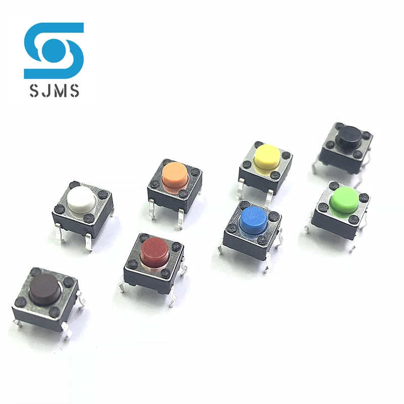 6*6*5mm Induction Cooker Accessories Panel Micro Push Button Switch DIP 4 feet 4Pin 6X6X5mm Smart Electronics Tactile Switches