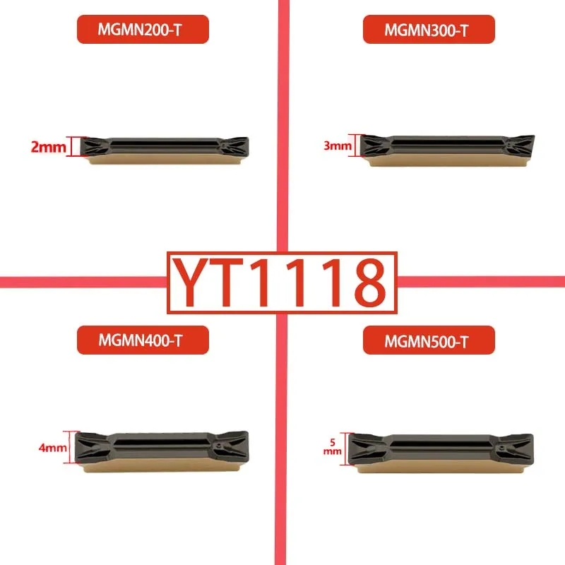 KaKarot inserto de carburo de acero, MGMN300 T, MGMN150, MGMN200, MGMN250, MGMN400 T ranurado de ranura YT1118, cortador de latecnc, 10 piezas