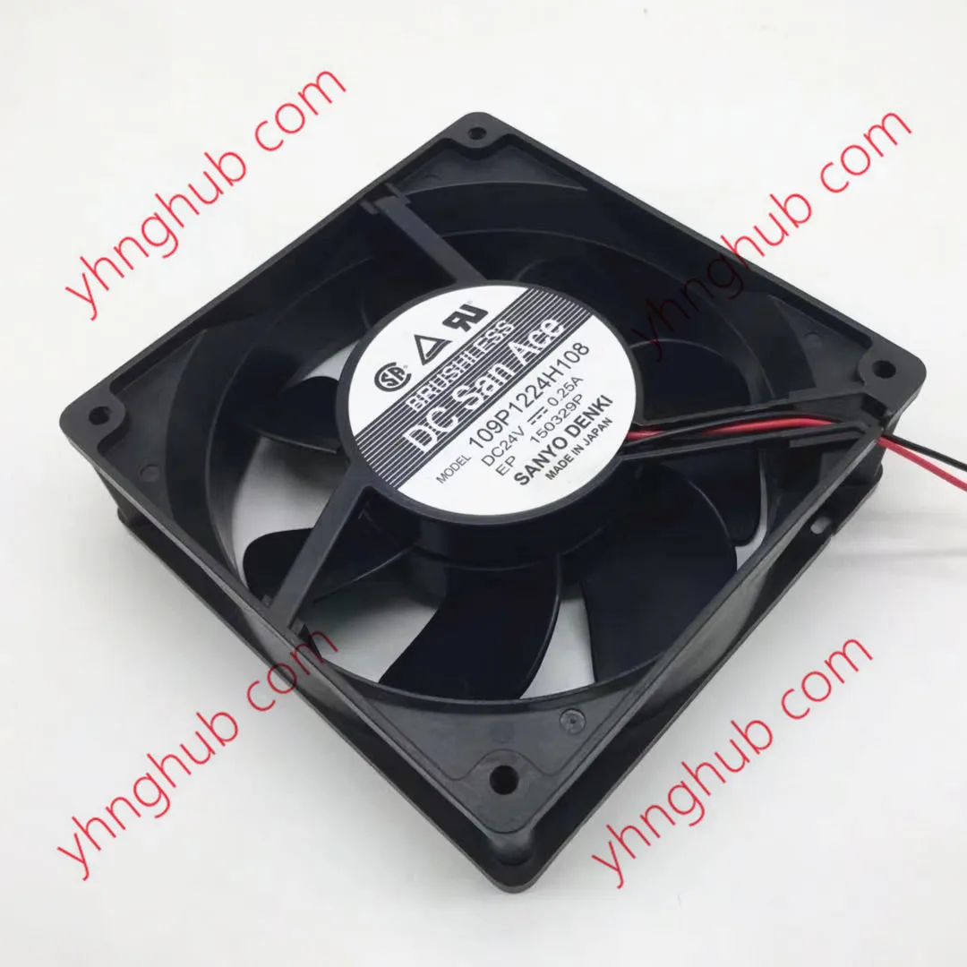 

SANYO DENKI 109P1224H108 DC 24V 0.25A 120x120x38mm Server Cooling Fan