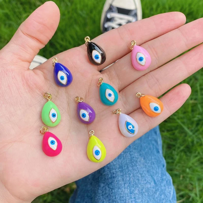 

5pcs/lot Colorful Enamel Eyes Pendant Necklace For Women Jewelry