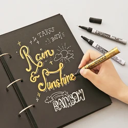 Sakura Marker Pen Gold Gold White Color Touch Bold Fine Point Highlighting Brush for Drawing Painting Album DIY Signature A6863